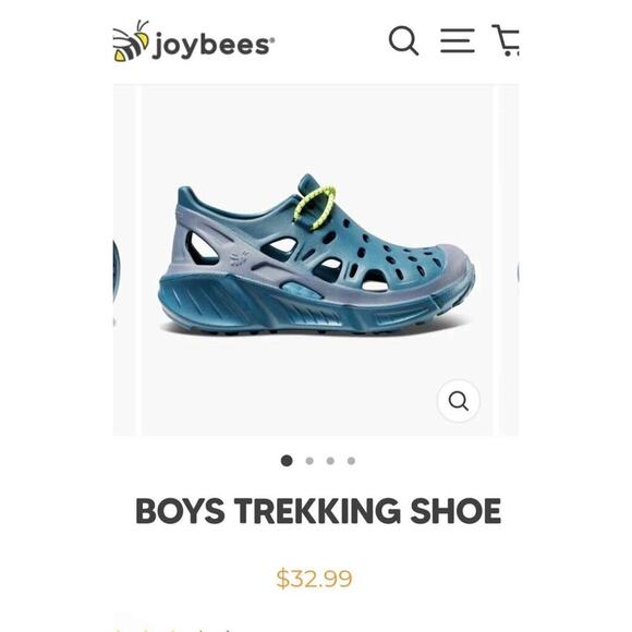 🐝 Joybees Kids Trekking Shoes – Steel Blue/Citrus – Size J2 🐝 - Picture 5 of 5